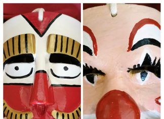 MÁSCARAS DEL MUNDO (97 y 98). Payaso y Negro Separado.